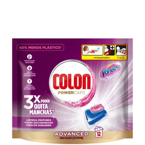 COLON DETERGENTE VANISH ADVANCED EN CAPSULAS 12 UDS 1
