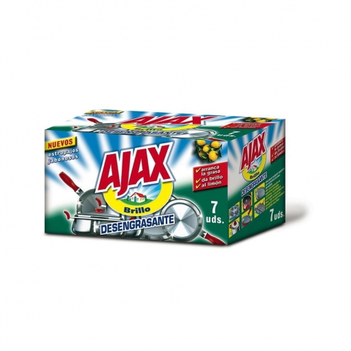 AJAX ESTROPAJO JABONOSO DESENGRASANTE 7UDS 1
