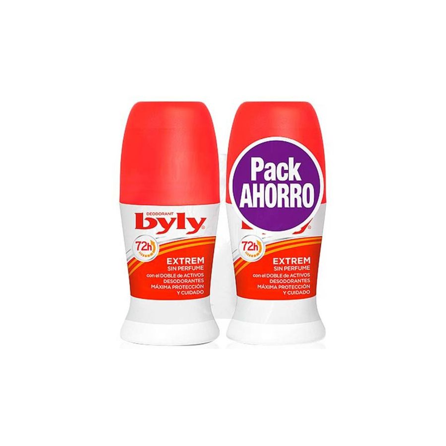 BYLY EXTREM SIN PERFUME DEO ROLON 72h DUPLO 2x50 ML 1