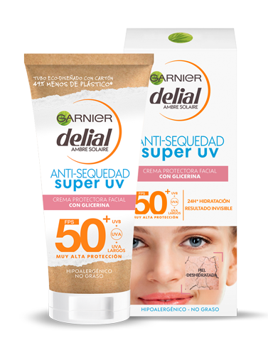 DELIAL SOLAR FACIAL ANTI-SEQUEDAD CON GLICERINA SPF50+ 1