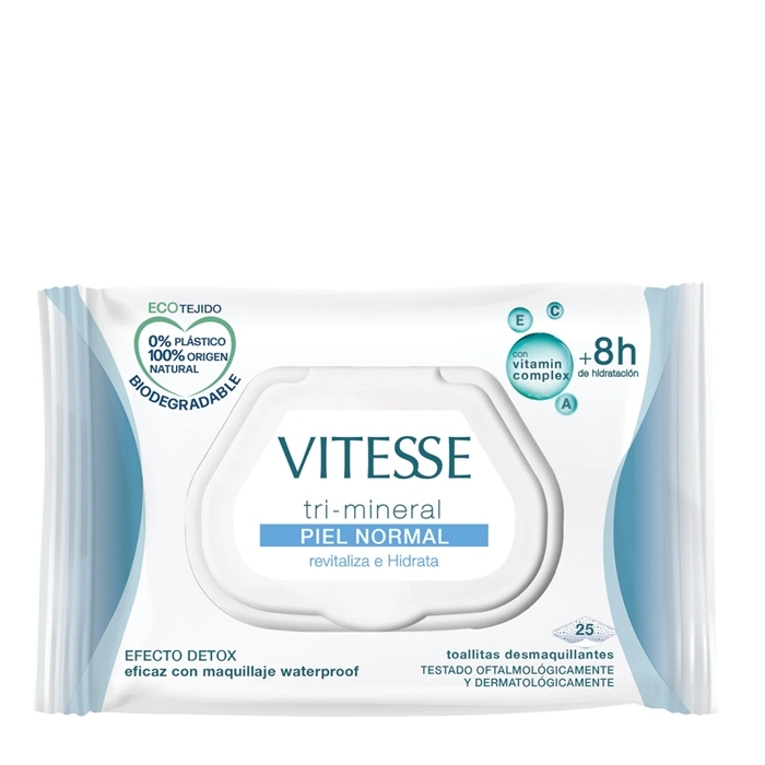 VITESSE TOALLITAS DESMAQUILLANTES PIEL NORMAL 25 UDS 1