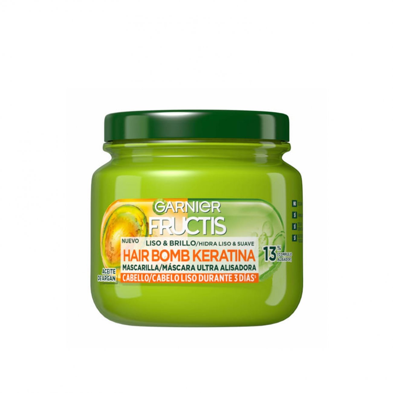 FRUCTIS MASCARILLA LISO & BRILLO HAIR BOMB KERATINA 320 ML 1