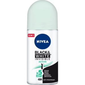 NIVEA BLACK & WHITE INVISIBLE ACTIVE DESODORANTE  ROLL-ON 50 ML
