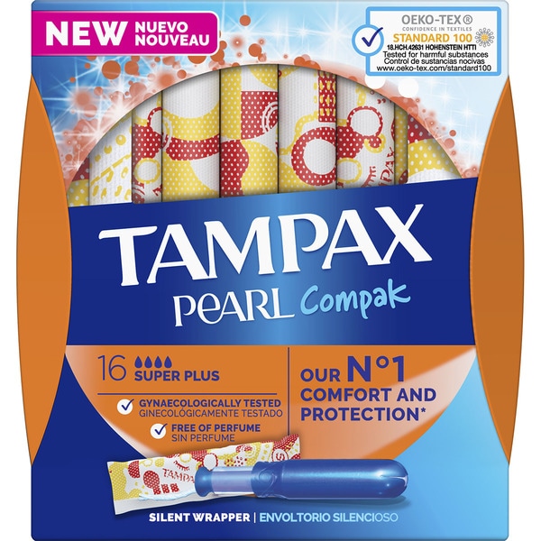 TAMPAX PEARL COMPAK SUPER PLUS 16 UDS 1
