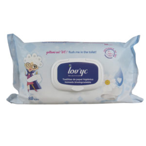 LOV´YC TOALLITAS DE PAPEL HIGIENICO 80 U