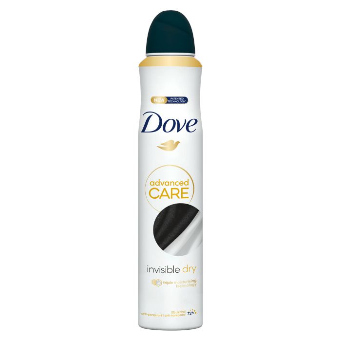DOVE INVISIBLE DRY DEO SPRAY ADVANCED CARE 72H 200 ML 1