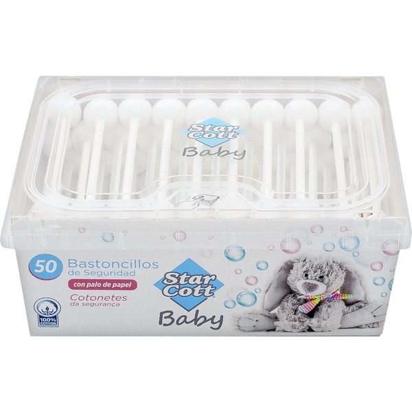 STAR COTT BABY BASTONCILLOS SEGURIDAD 50 UDS 1