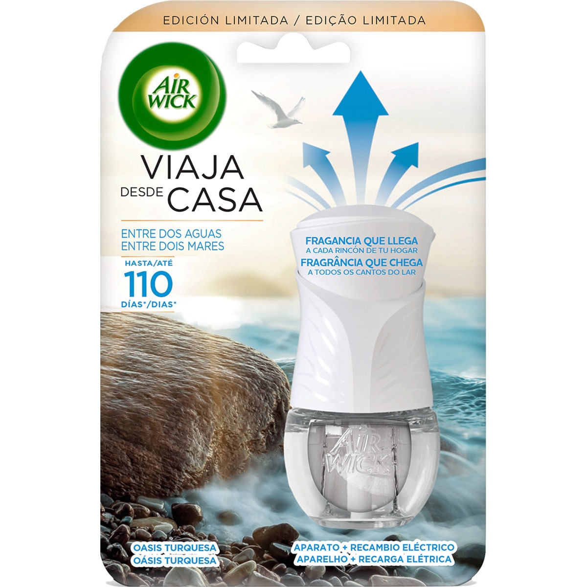 Air Wick Ambientador Eléctrico + Recambio Oasis Turquesa 1