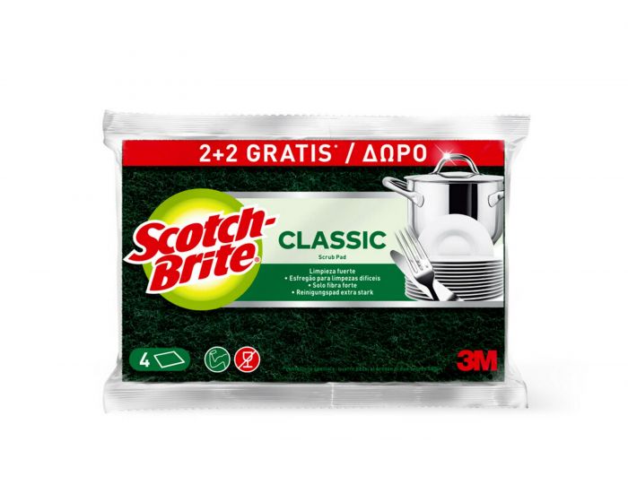 SCOTCH-BRITE ESTROPAJO CLASSIC 2+2 1