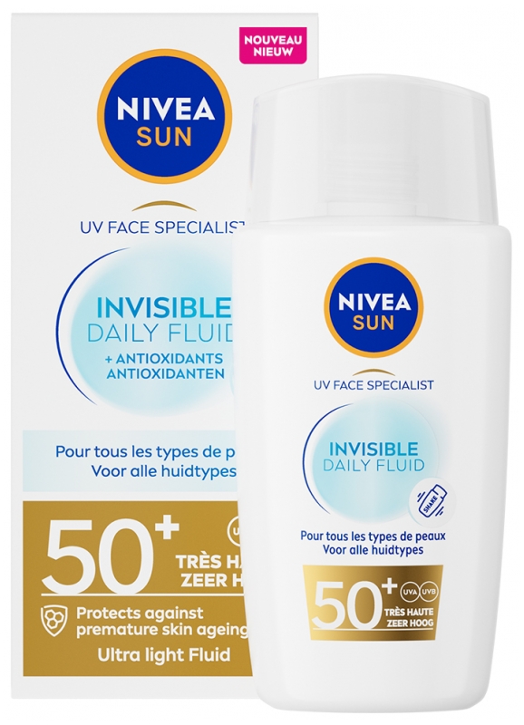NIVEA SUN FACIAL FLUIDO DIARIO INVISIBLE SPF50+ 40 ML 1