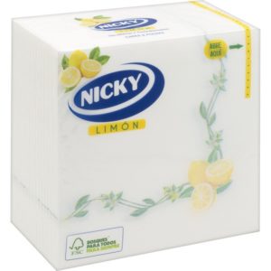 NICKY SERVILLETA BLANCA LIMON 2 CAPAS