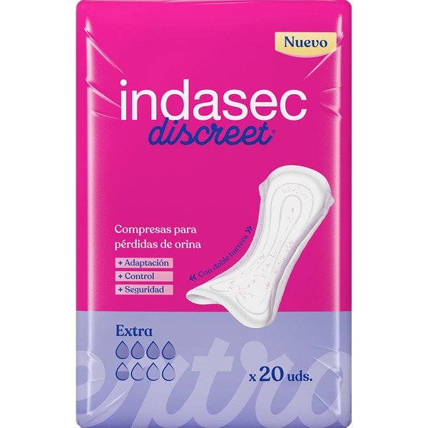 INDASEC DISCREET INCONTINENCIA EXTRA 20 UDS