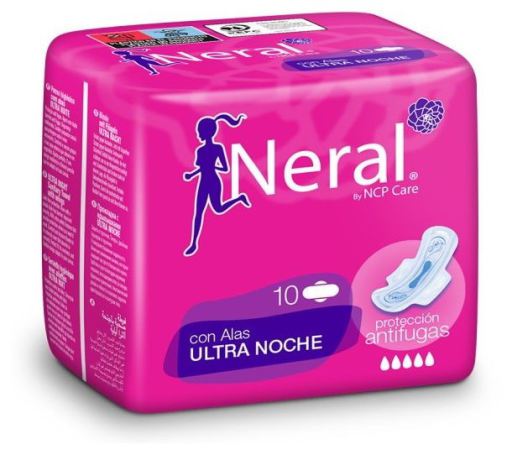 compresa con alas ultra noche 10 unidades