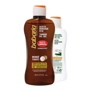 BABARIA ACEITE BROCEADOR GEL LUMINOSO 200 ML+AFTER SUN 100 ML