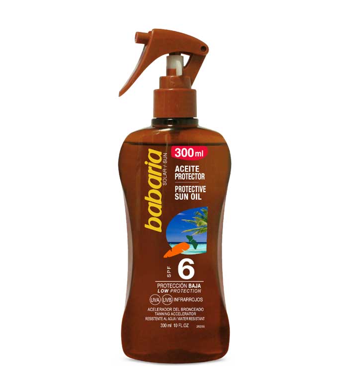 BABARIA ACEITE SOLAR ZANAHORIA SPF6 PISTOLA 300 ML 1