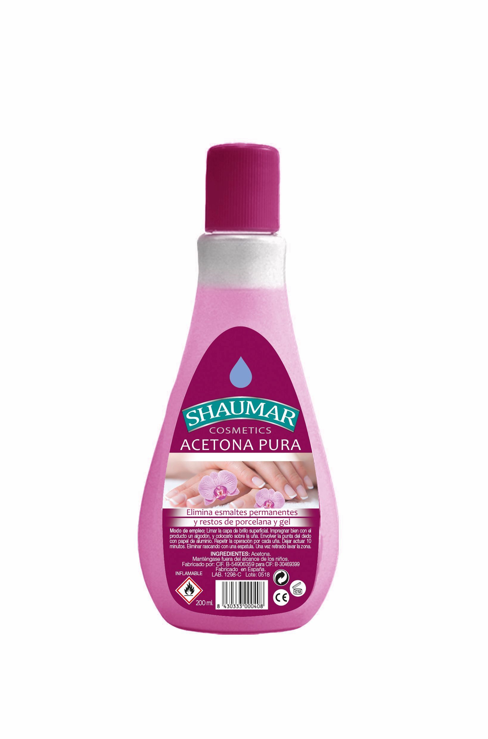 SHAUMAR ACETONA PURA 200ML 1