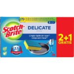 SCOTCH BRITE DELICATE ESTROPAJO CON ESPONJA SIN RAYAR 2+1 UDS 4