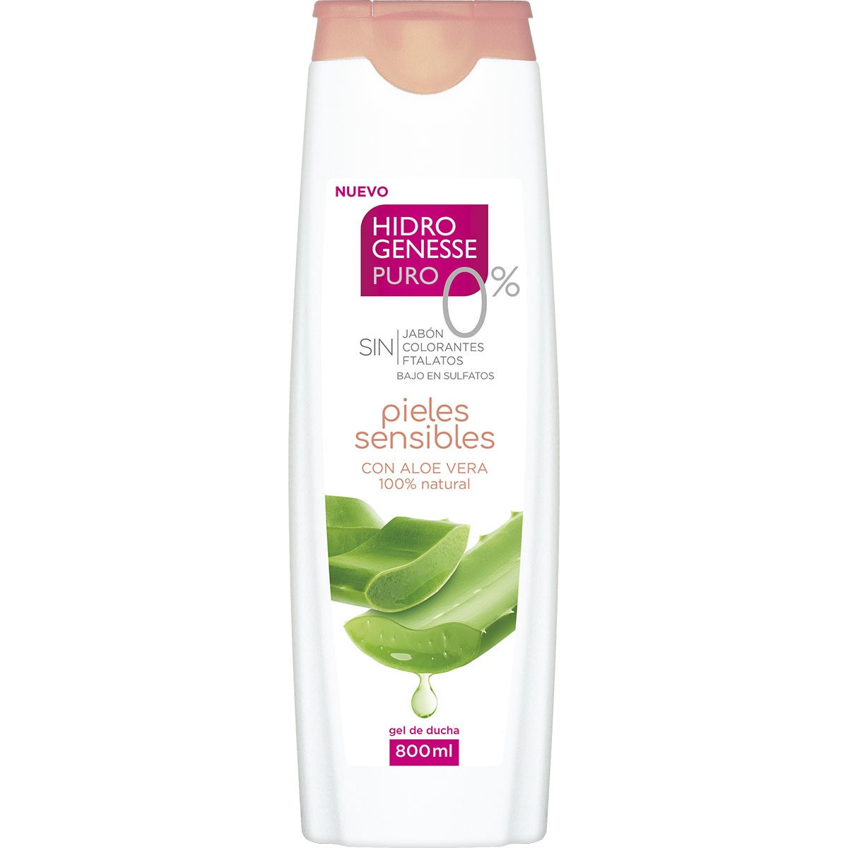 HIDRO GENESSE GEL DE DUCHA PIELES SENSIBLES ALOE 800ML. 1