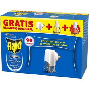 RAID ELECTRICO APARATO+2 RECAMBIOS MOSQUITOS 90 NOCHES