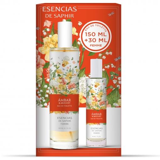 SAPHIR FLORES AMBAR & MUGET EDT 150+30ML 1