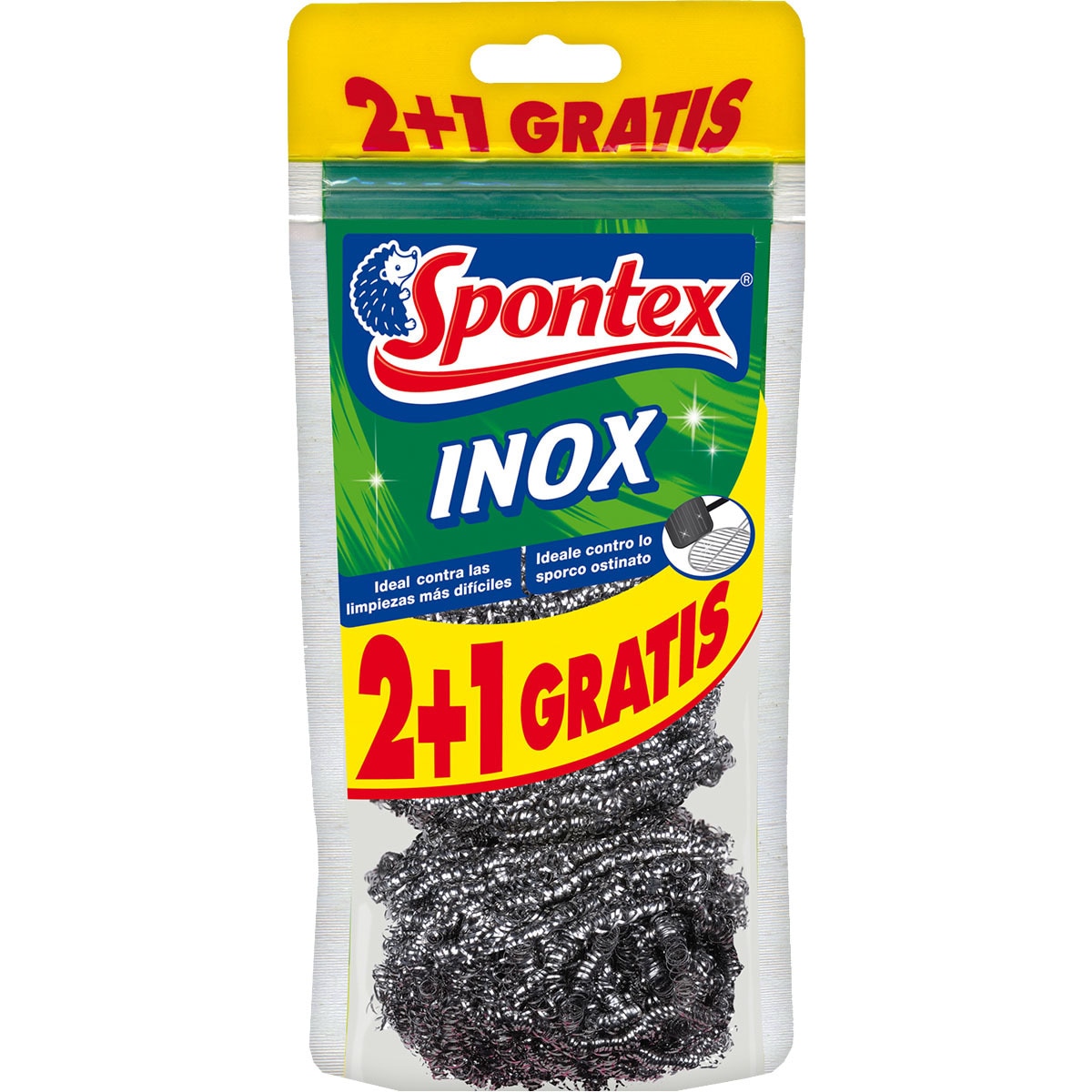 SPONTEX INOX ESTROPAJO ACERO 2+1 UDS. 1