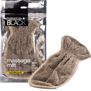 SUAVIPIEL BLACK MASSAGE MITT GUANTE EXFOLIANTE HYPOALERGENIC