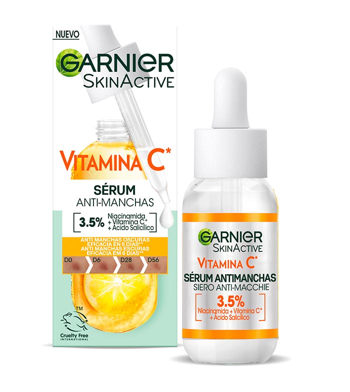GARNIER SKIN ACTIVE VITAMINA C SERUM NOCHE ANTIMANCHAS 30 ML. 1