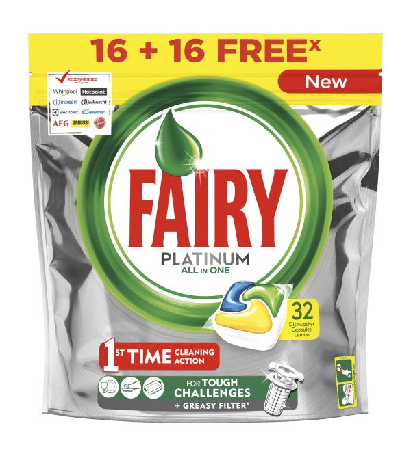 FAIRY PLATINUM CAPS LAVADORA 16+16 UDS 1