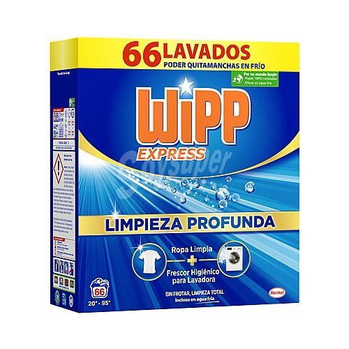 WIPP MALETA LIMPIEZA PROFUNDA DETERGENTE EN POLVO 66 LAV. 1