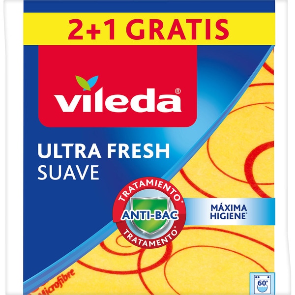 VILEDA BAYETA ULTRA FRESH SUAVE PACK 2+1 1