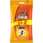 BIC SENSITIVE 3 HOJAS MAQUINILLAS DESECHABLES 6 UDS. 4