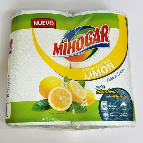 MIHOGAR PAPEL COCINA LIMON 2CAPAS 2ROYOS 1