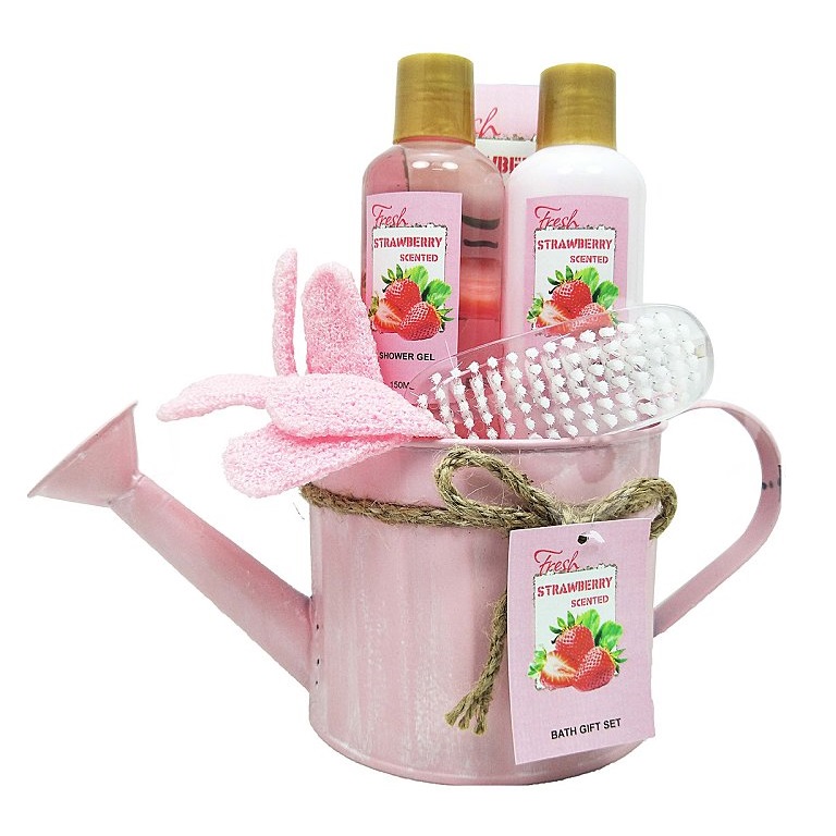 POKHARA 21 SET BAÑO REGADERA ROSA 5P 1