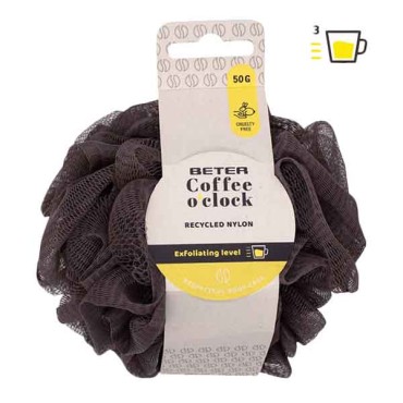 BETER ESPONJA MALLA EXFOLIANTE COFFEE O CLOCK VARIOS COLORES 1