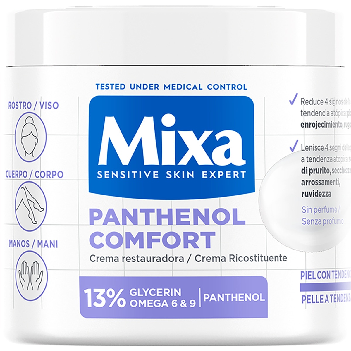 MIXA PANTHENOL CONFORT CREMA RESTAURADORA PIEL ATOPICA 400 ML 1